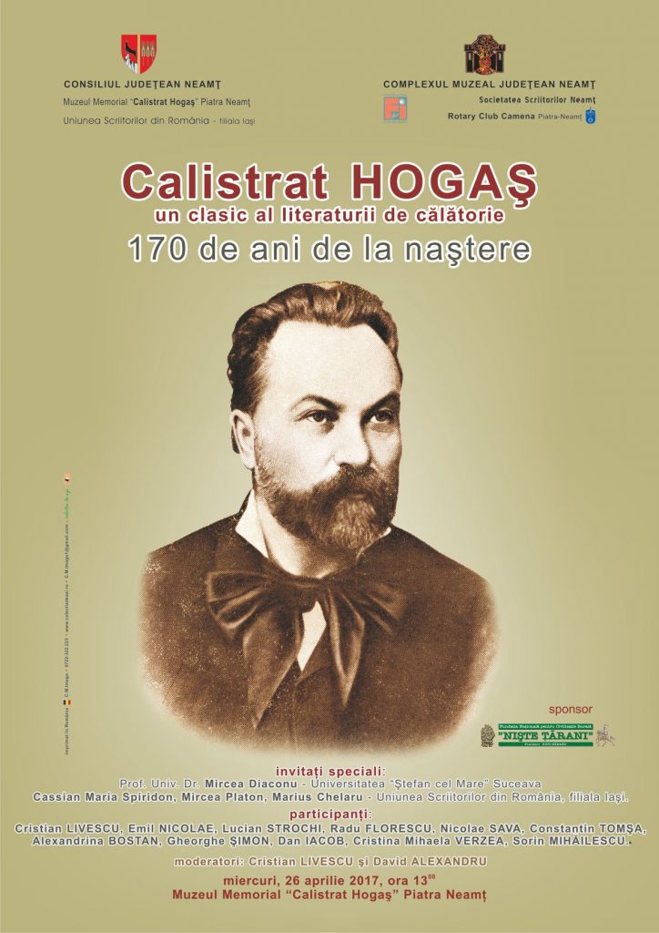 2017.04.19 - afis - Calistrat HOGAS - 170 ani de la nastere - 19.04.1847