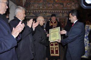 Premiile naţionale anuale ale Fundaţiei ,,Nişte ţărani’’, 26.10.2014, Dinu Săraru, Florin Epure, Pr. Prună Alexandru, Olimpiodor Antonescu, Vartan Arachelian
