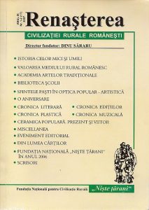 Revista ,,RENAȘTEREA CIVILIZAȚIEI RURALE ROMÂNEȘTI”