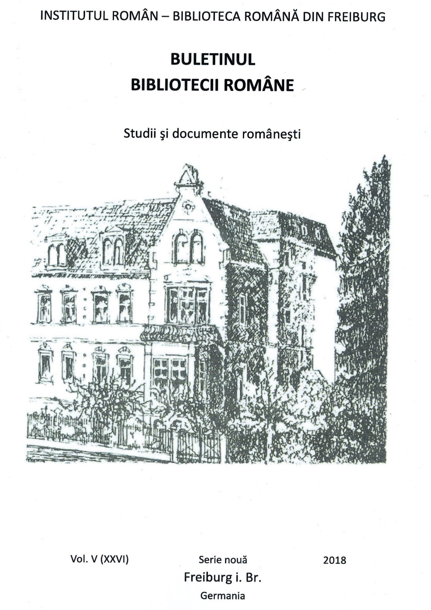 Coperta ,,Buletin informativ al Bibliotecii Române din Freiburg"